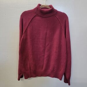Karen Scott Burgundy Turtleneck